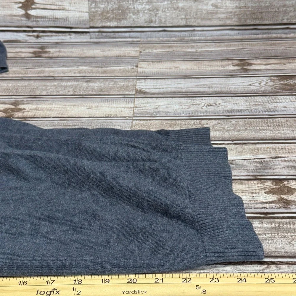 Vineyard Vines Quarter Zip Pullover Sweater Mens Medium Blue Cotton Ribbed Logo